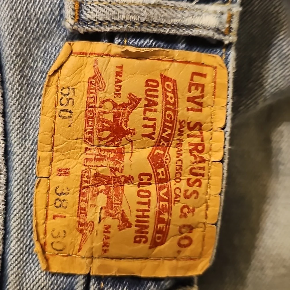 Levi's 550 Relaxed Fit Classic Blue Denim Jeans W38 L30 - Picture 7 of 7